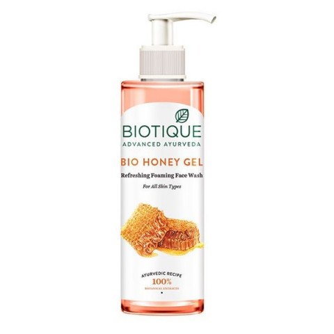 Refreshing foaming face wash Bio Honey Gel, Biotique, 200ml