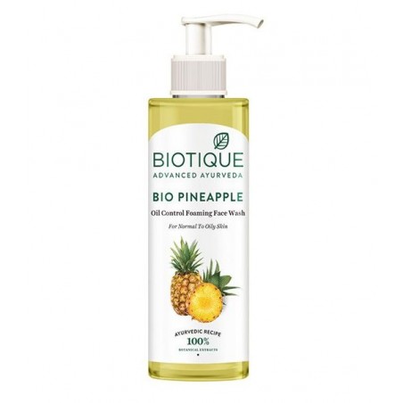 Putojantis veido prausiklis Bio Pineapple Oil Control, Biotique, 200ml