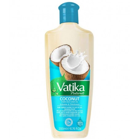 Praturtintas kokosais plaukų aliejus apimčiai, Dabur Vatika, 200 ml