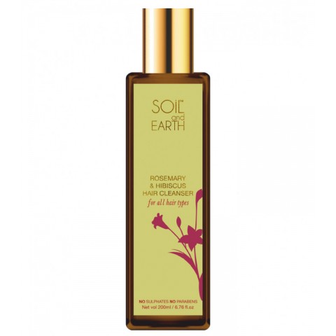 Ayurvedic Daily Shampoo Rosemary & Hibiscus, Soil and Earth, 200 ml