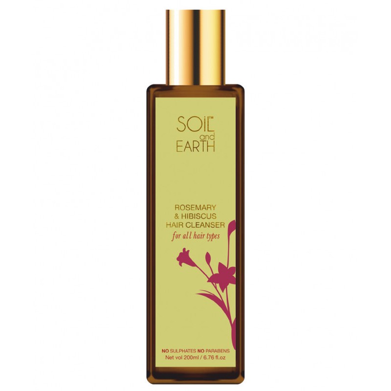 Ajurvedinis šampūnas kasdienai Rosemary & Hibiscus, Soil and Earth, 200 ml