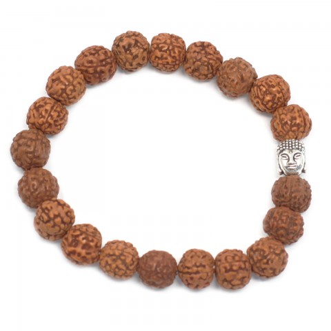 Эластичный коричневый браслет Buddha Bangle, коричневый, 1 см