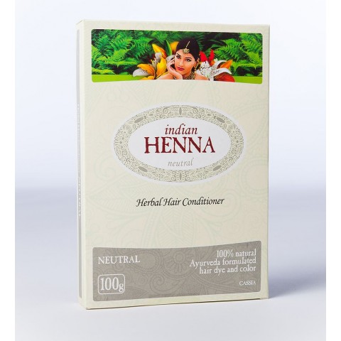 Natūralūs bespalviai plaukų dažai Neutral Cassia, Indian Henna, 100g