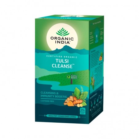 Ajurvedinė arbata Tulsi Cleanse, Organic India, 25 pakeliai