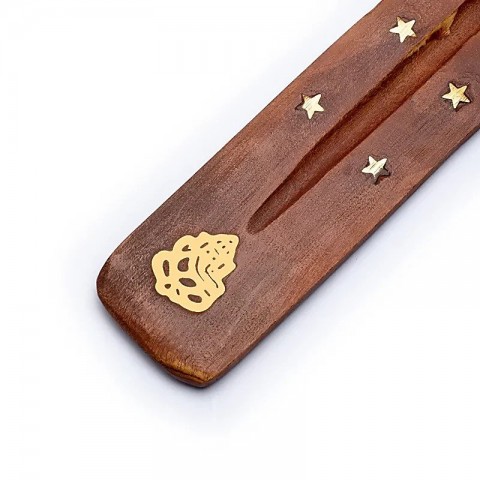 Wooden incense stick holder Ganesha
