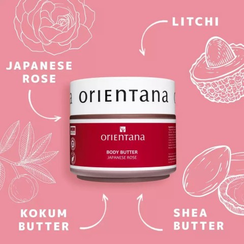 Japanese rose body butter, Orientana, 100g