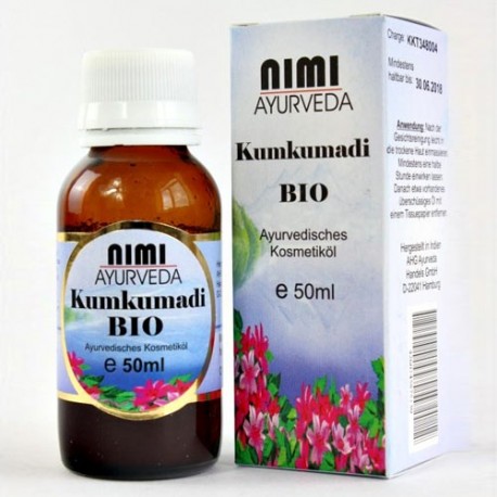Ajurvedinis aliejus veidui Kumkumadi, Nimi Ayurveda, ekologiškas, 50 ml