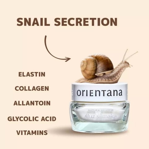 Natural face cream with snail secretion, Orientana, 50ml