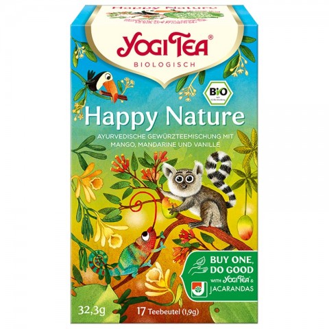 Prieskoninė vaisinė arbata Happy Nature, Yogi Tea, 17 pakelių