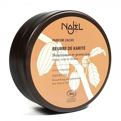 Масло ши с ароматом какао для ухода за телом, органическое, Najel, 100г