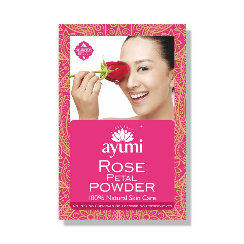 Rožių žiedlapių milteliai veidui Rose Petal, Ayumi, 100g