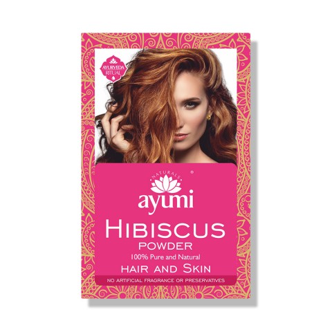 Hibiscus petal powder for hair and face, Ayumi, 100g