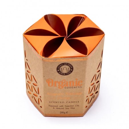 Kvepianti sojų vaško žvakė Orange, Organic Goodness, 200g