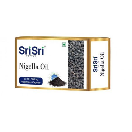 Juodgrūdžių aliejus Nigella, Sri Sri Tattva, 500mg, 30 kapsulių