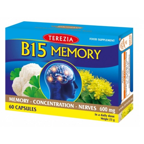 Пищевая добавка для памяти B15 Memory, Terezia, 60 капсул