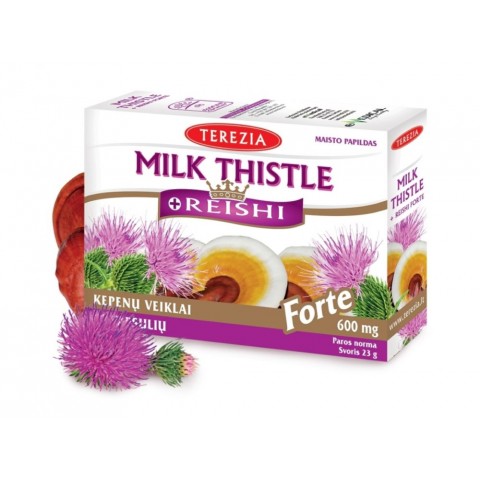 Combination of Milk Thistle, reishi mushroom and elderberry, Terezia, 60 capsules