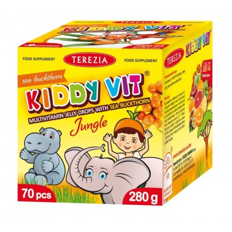 Мультивитамины для детей Облепиховые жевательные конфеты Мир джунглей, Терезия, 70 шт.