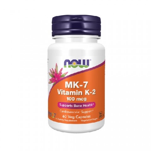 Витамин К-2 (MK7), NOW, 100 мкг, 60 капсул