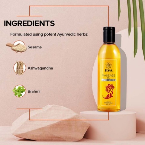 Ajurvedinis kūno masažo aliejus, Jiva Ayurveda, 120ml