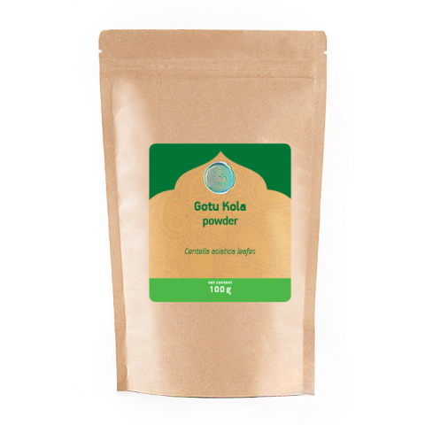 Azijinės centelės lapų milteliai Gotu Kola, ekologiški, 100g