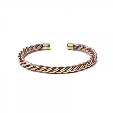 Twisted bracelet in bronze/gold color