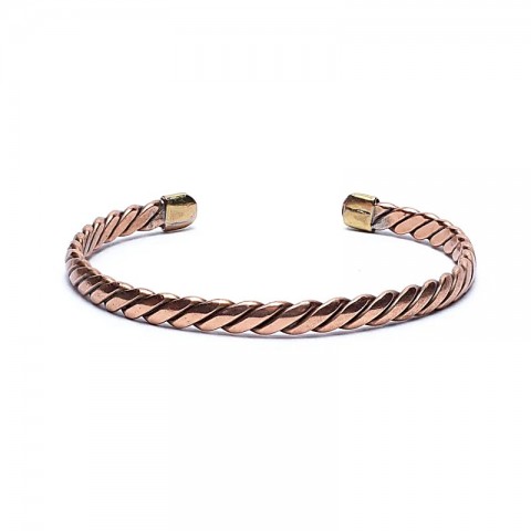 Copper twisted bracelet bronze colour