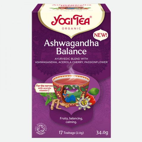 Ашвагандха Баланс Фруктовый чай со специями, Yogi Tea, 17 пакетиков