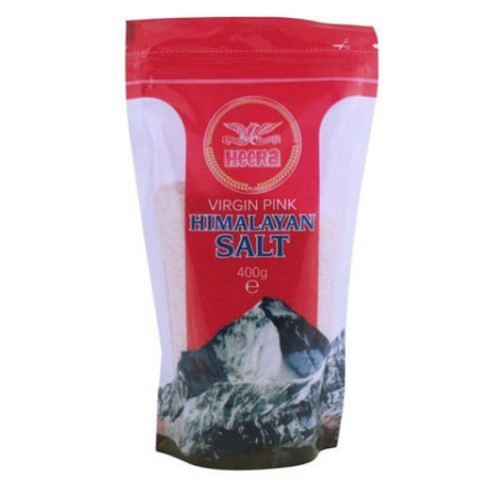 Rožinė Himalajų druska Virgin, smulkinta, Heera, 400 g
