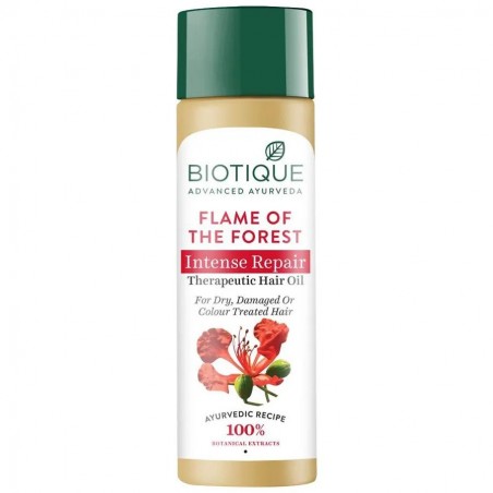 Stiprinantis plaukų aliejus su kinrože Flame Of The Forest, Biotique, 120 ml