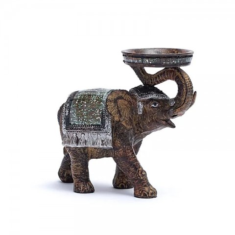 Elephant with candle holder 16 cm