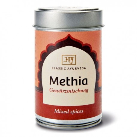 Aštrus prieskonių mišinys Methia, ekologiškas, Classic Ayurveda, 50 g Aštrus prieskonių mišinys Methia, ekologiškas, Classic Ayurveda, 50 g