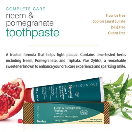 Toothpaste Neem & Pomegranate, Himalaya, 150g