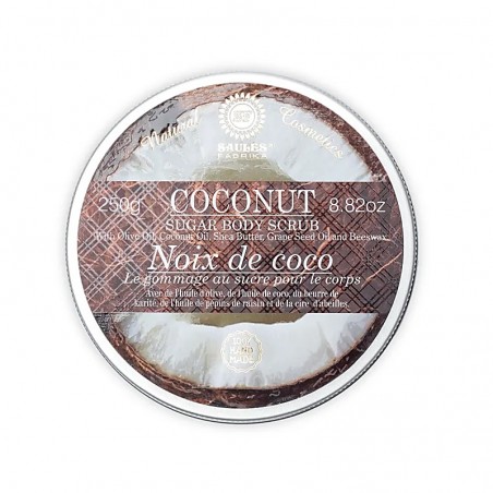 Natural sugar body scrub Coconut, Saules Fabrika, 250g