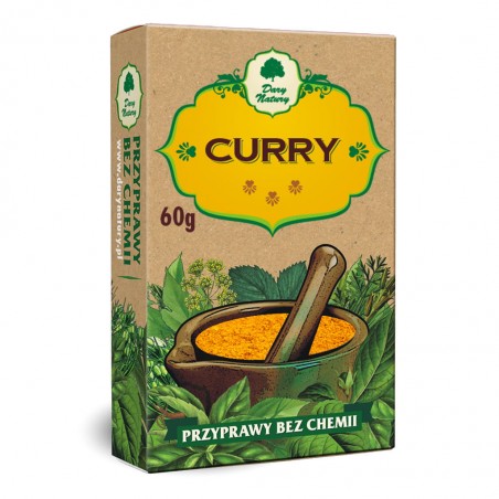 Prieskonių mišinys Curry, maltas, Dary Natury, 60g