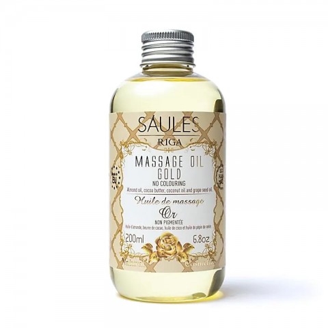 Natural body massage oil Gold, Saules Fabrika, 200ml