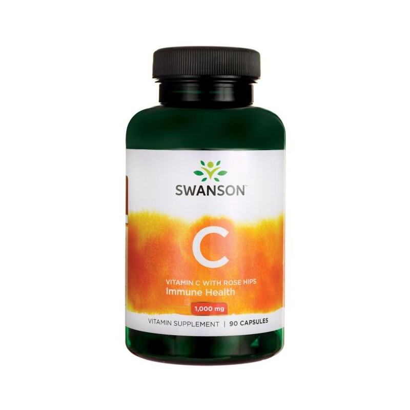 Vitaminas C su erkėčių ekstraktu, Swanson, 1000mg, 90 kapsulių