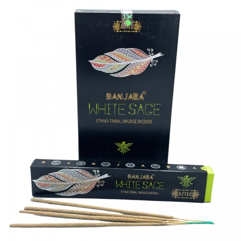 Smilkalų lazdelės White Sage, Banjara Tribal, 35g