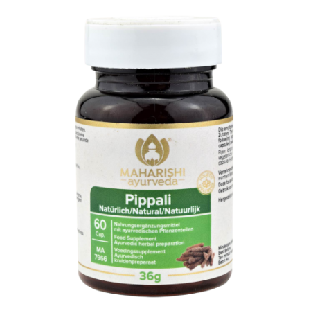 Ilgųjų pipirų kapsulės Pippali, Maharishi Ayurveda, 60 kapsulių