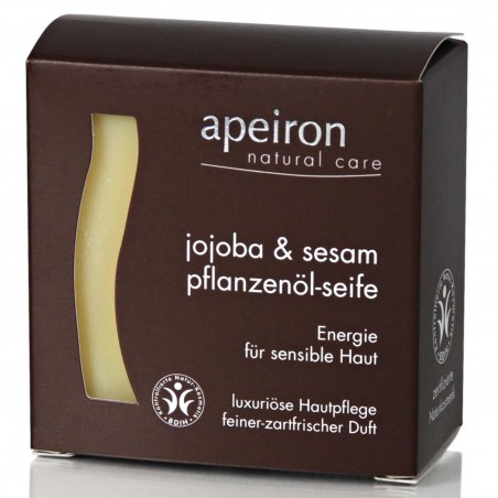 Herbal body and hair soap Jojoba & Sesam, Auromere Apeiron, 100 g