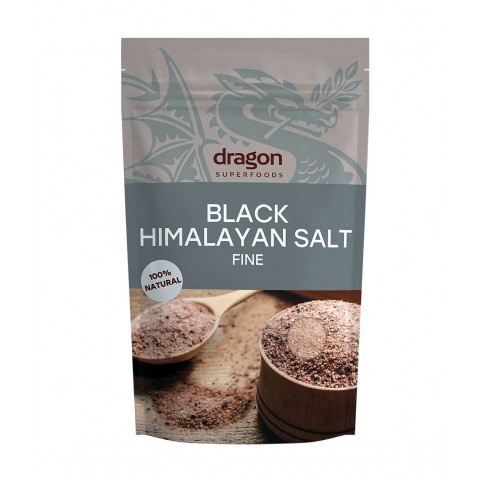 Black Himalayan salt, fine, organic, Dragon Superfoods, 250g