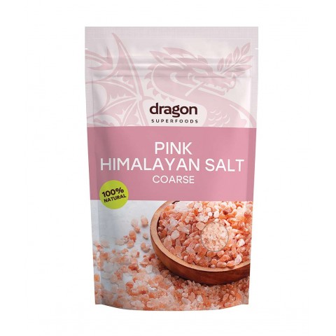 Pink Himalayan rock salt, coarse, organic, Dragon Superfoods, 500g