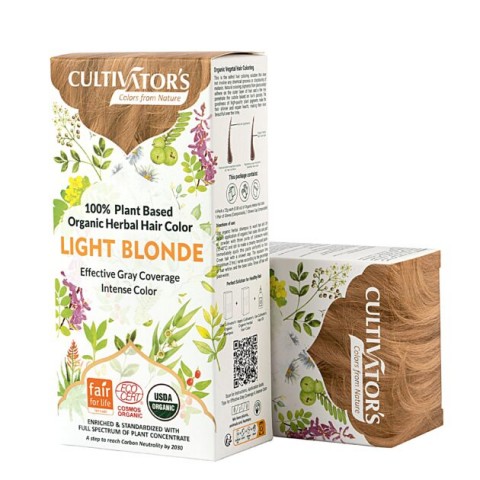 Augaliniai šviesūs plaukų dažai Light Blonde, Cultivators, 100g