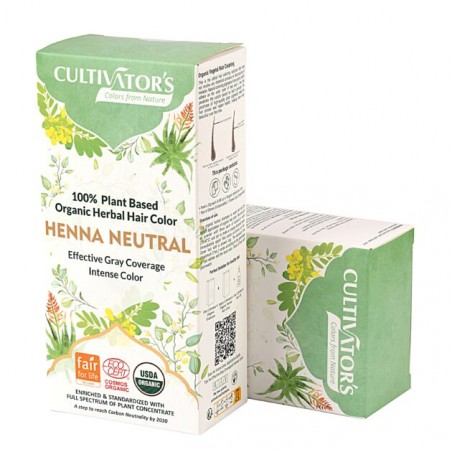 Augaliniai bespalviai plaukų dažai - kondicionierius Neutral Henna, Cultivator's, 100g