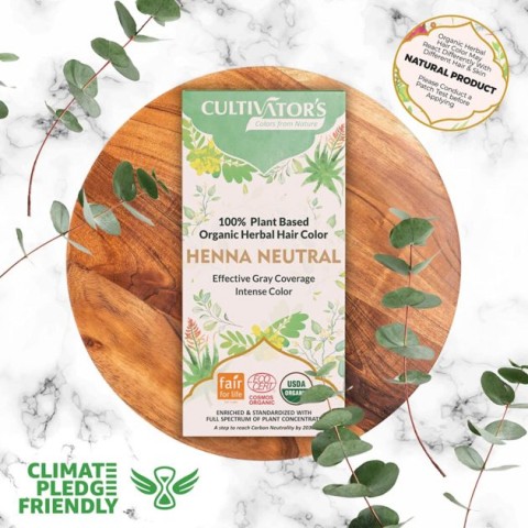 Augaliniai bespalviai plaukų dažai - kondicionierius Neutral Henna, Cultivator's, 100g