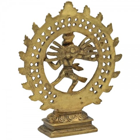 Žalvario statulėlė Shiva Nataraja, 15 cm