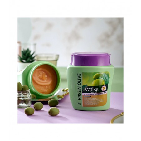 Giliai kondicionuojanti kaukė plaukams Virgin Olive, Dabur Vatika, 500g