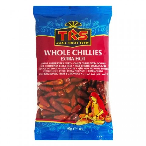 Whole extra hot chilli peppers, TRS, 50g