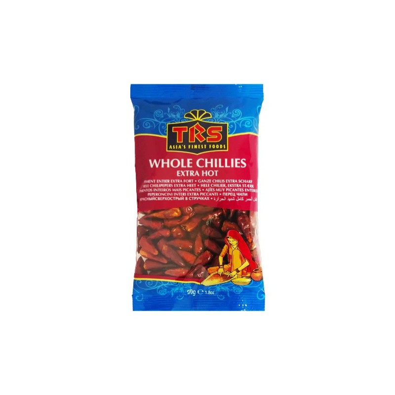 Whole extra hot chilli peppers, TRS, 50g