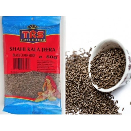 Juodųjų kuminų sėklos Shahi Kala Jeera, nesmulkintos, TRS, 100g