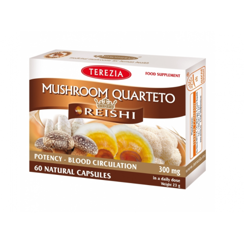 Mushroom Quartet with Reishi, Terezia, 60 capsules